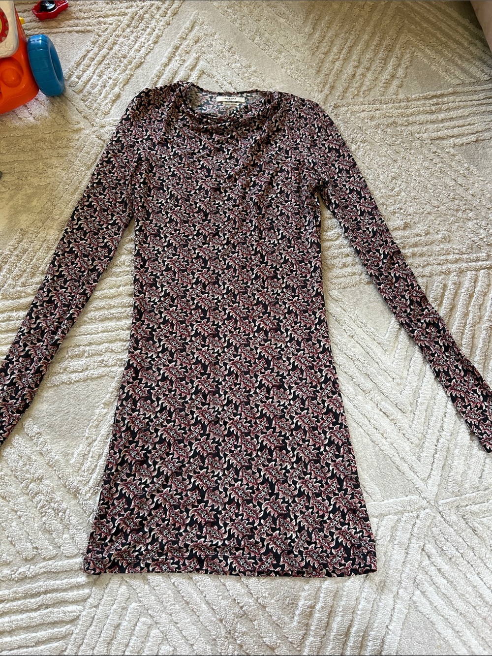 Isabel Marant Long Sleeve Pink Patterned Women's Dress